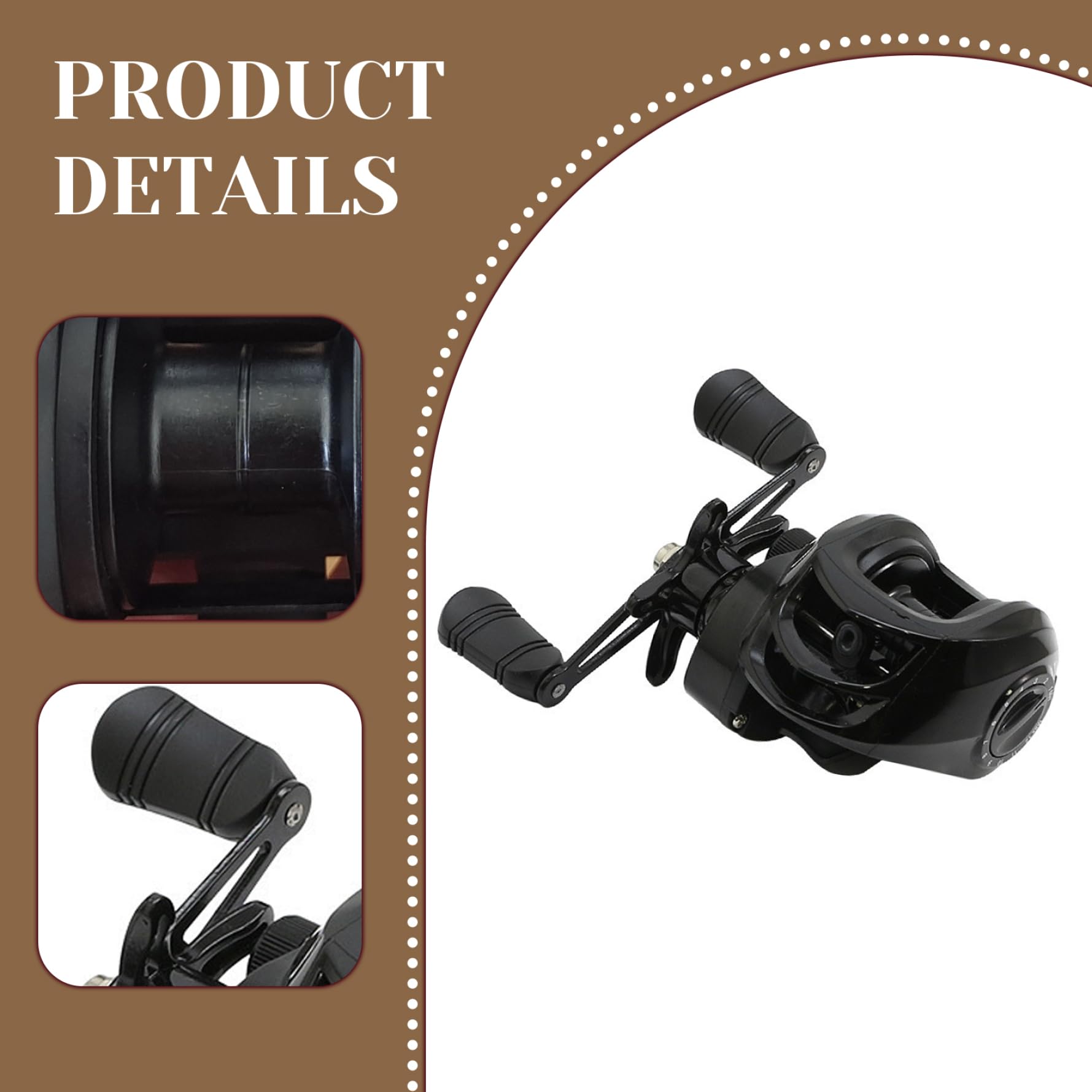Porgeel lightweight reel made from brass and aluminium alloy.