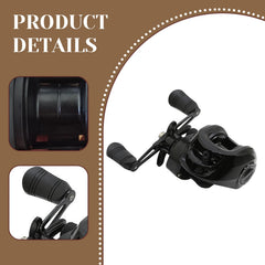 Porgeel lightweight reel made from brass and aluminium alloy.