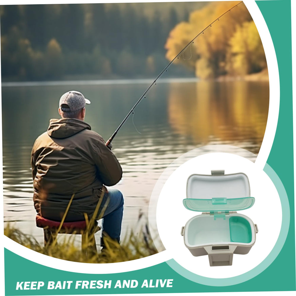 Porgeel bait bucket with secure lid and lock prevents escapes during transport