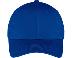 Port & Company CP80 Royal cap side view showing adjustable hook-and-loop closure.