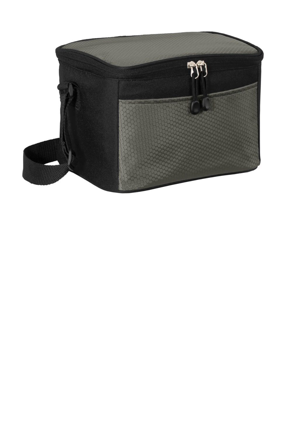 Port Authority Cube Cooler side view with adjustable strap for easy carrying