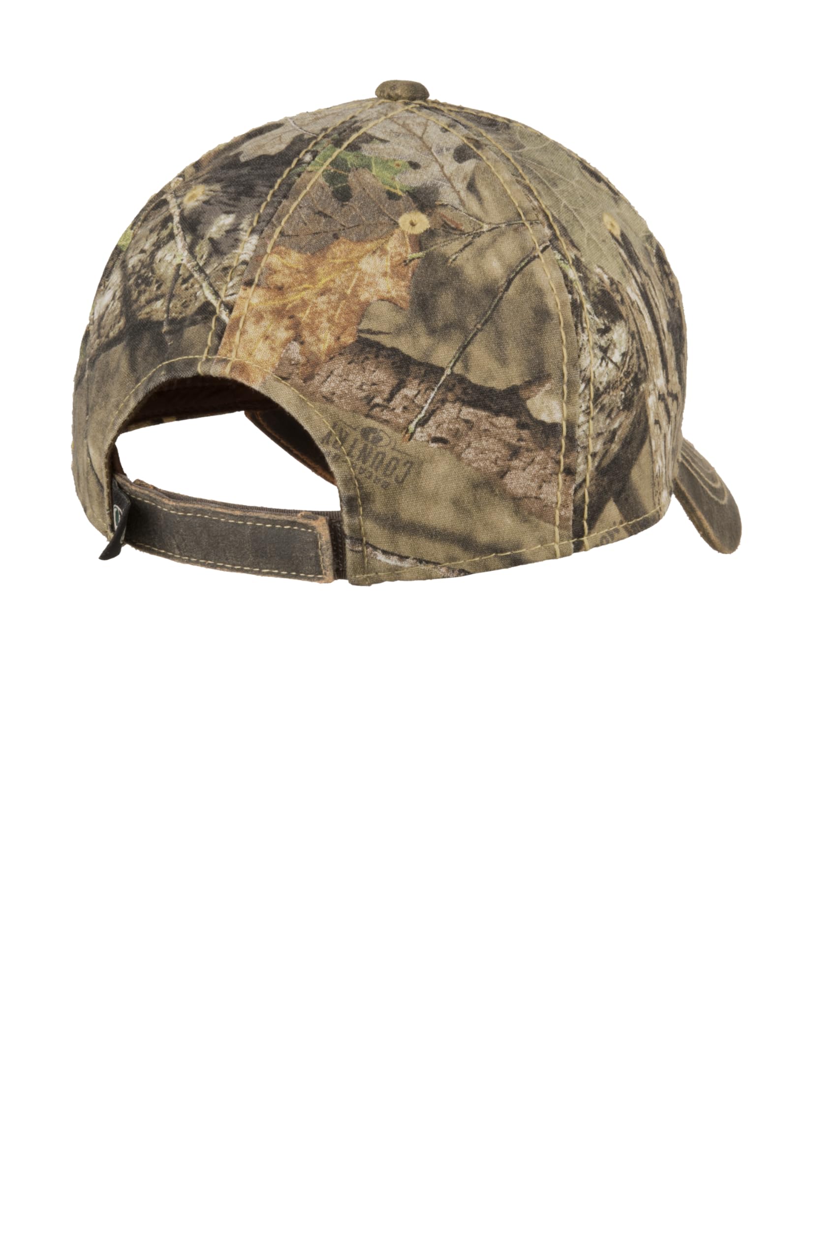 Port Authority camouflage cap visor highlighting vintage texture for everyday wear