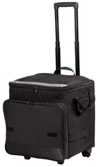 Port Authority rolling cooler with 48-can capacity, ideal for outdoor events.