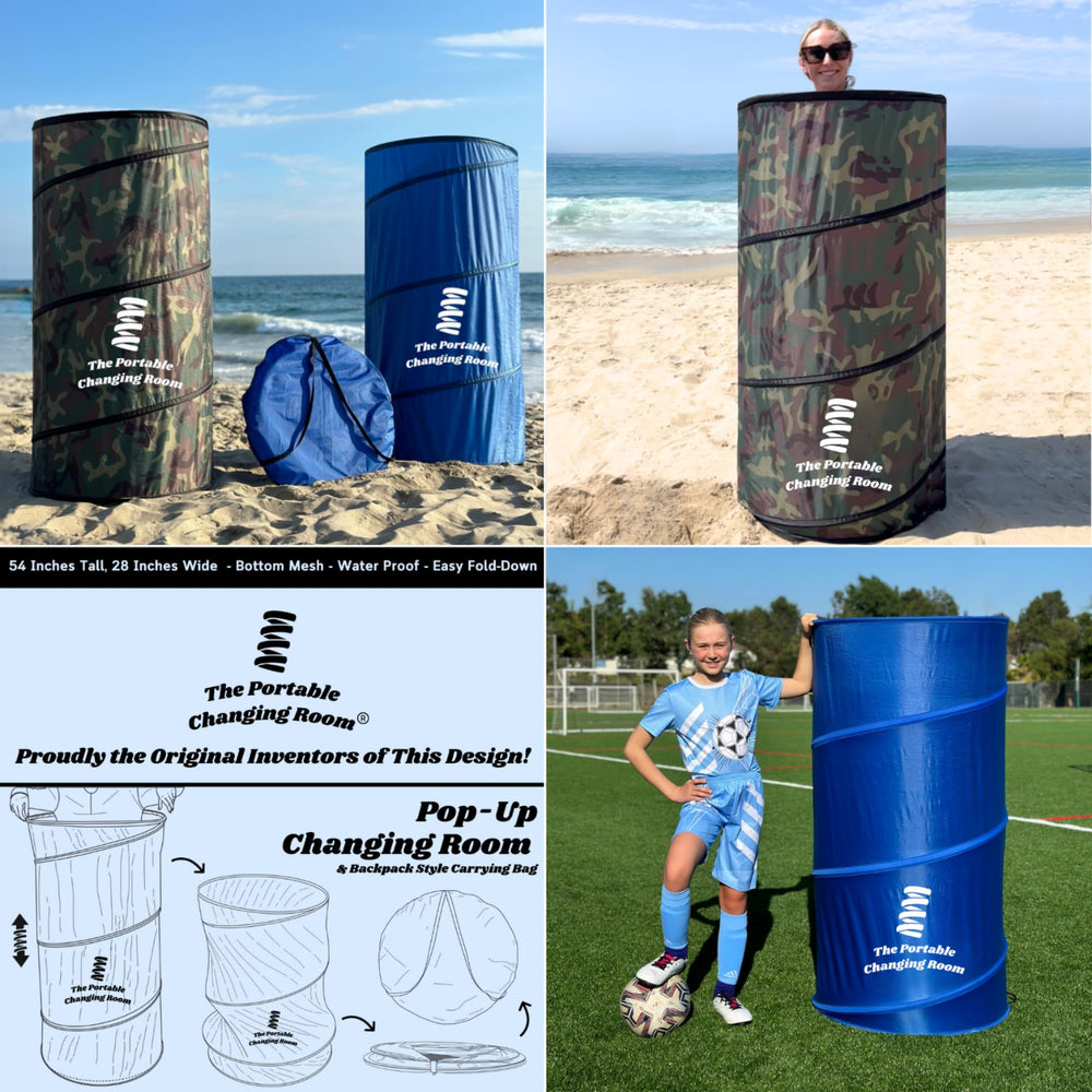 The Portable Changing Room weighs 4.5 lbs for easy transport and sturdy use