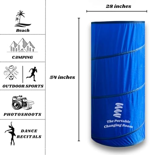 The Portable Changing Room privacy tent with carry bag highlights portable, mess-free beach changes