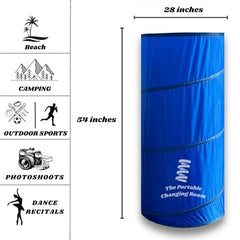 The Portable Changing Room privacy tent with carry bag highlights portable, mess-free beach changes