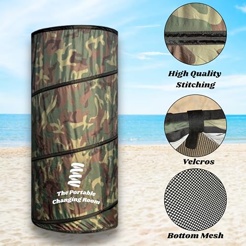 The Portable Changing Room spring frame stability maintains shape in outdoor use.