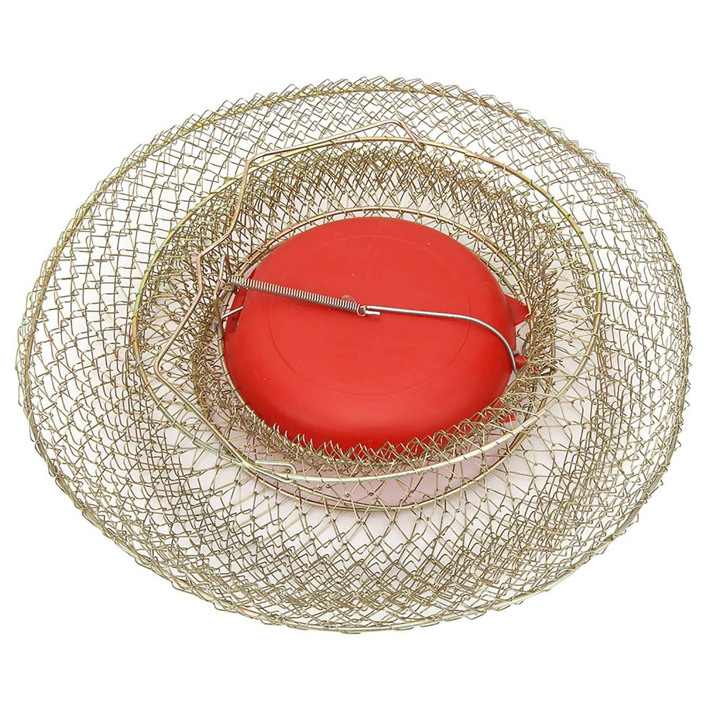 Compact folded view of portable fishing cage