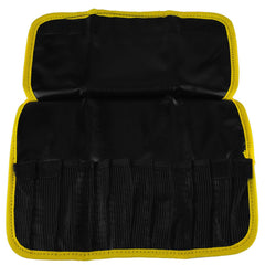Inside pocket layout showing capacity for 12 lures