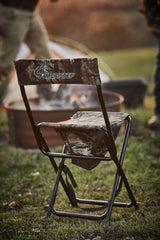 Portable folding ground blind chair for hunting