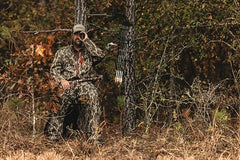 Portable ground-hunting seat for quick setup
