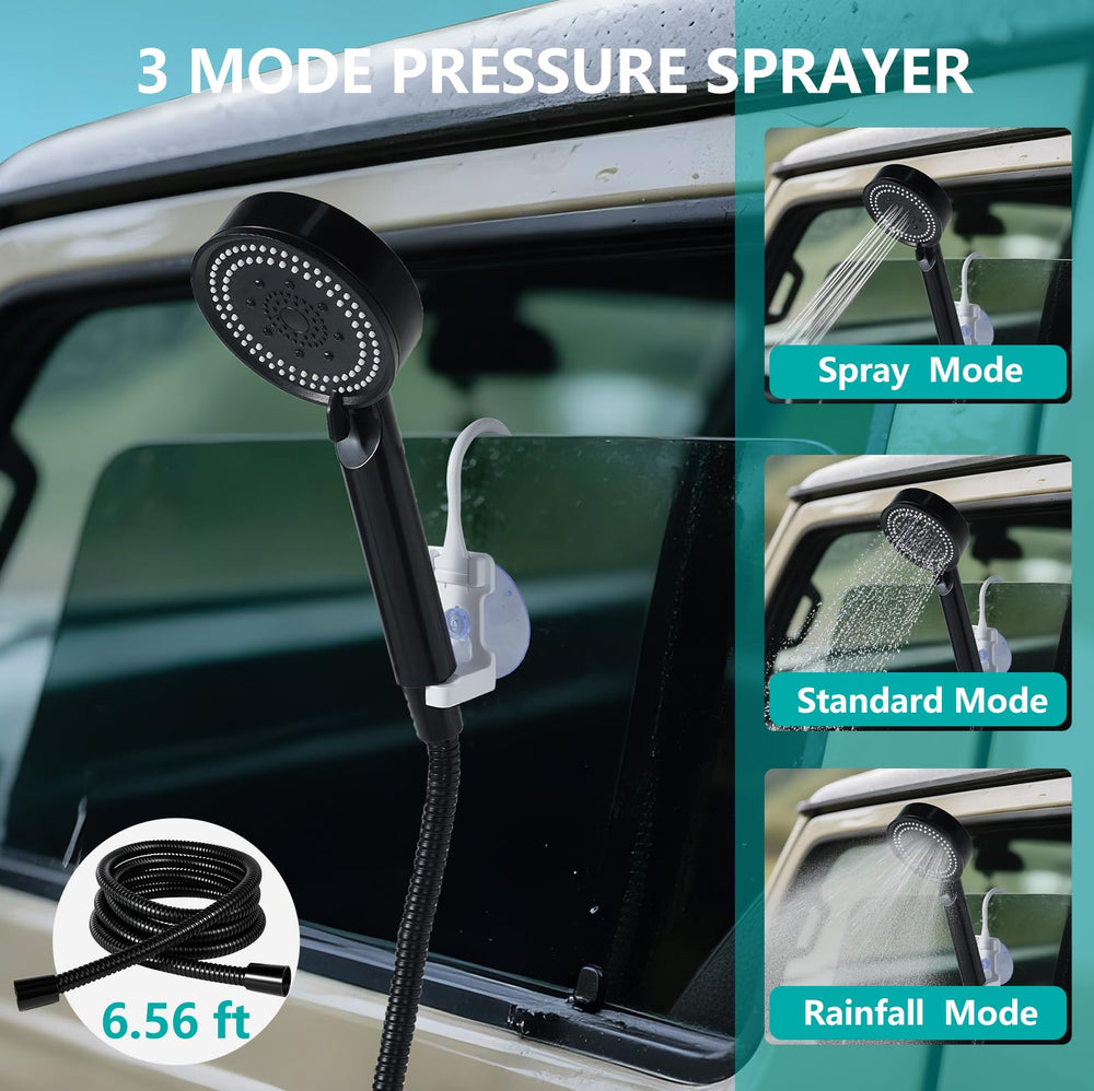 Portable Hot Shower eco mat 1m x 1m keeps feet clean and dry.
