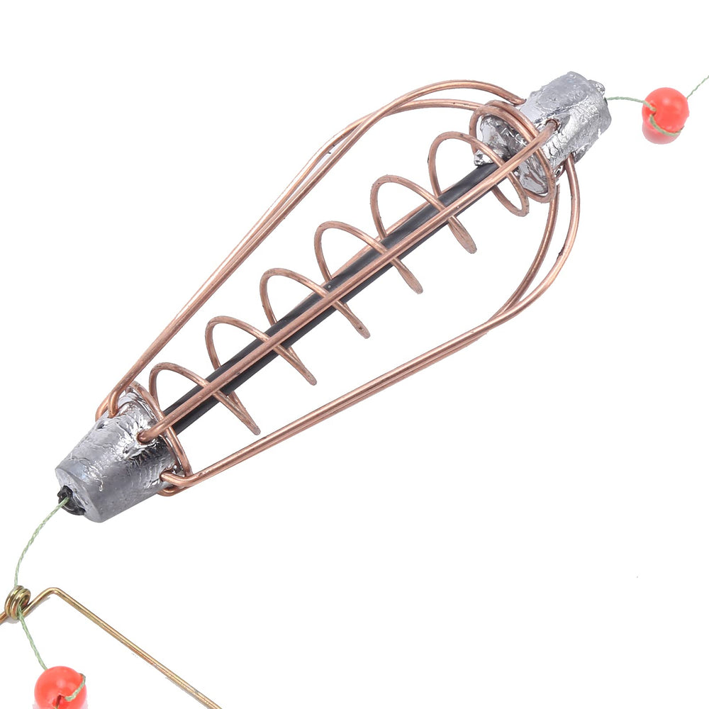 Portable and lightweight spring bait cage for travel