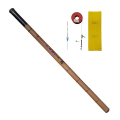 Assembled ultralight telescopic fishing rod ready to fish