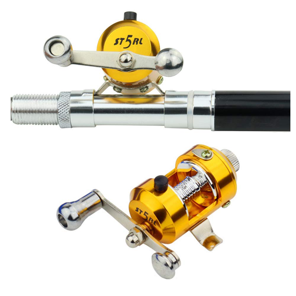 Extended fishing rod length about 38 inches