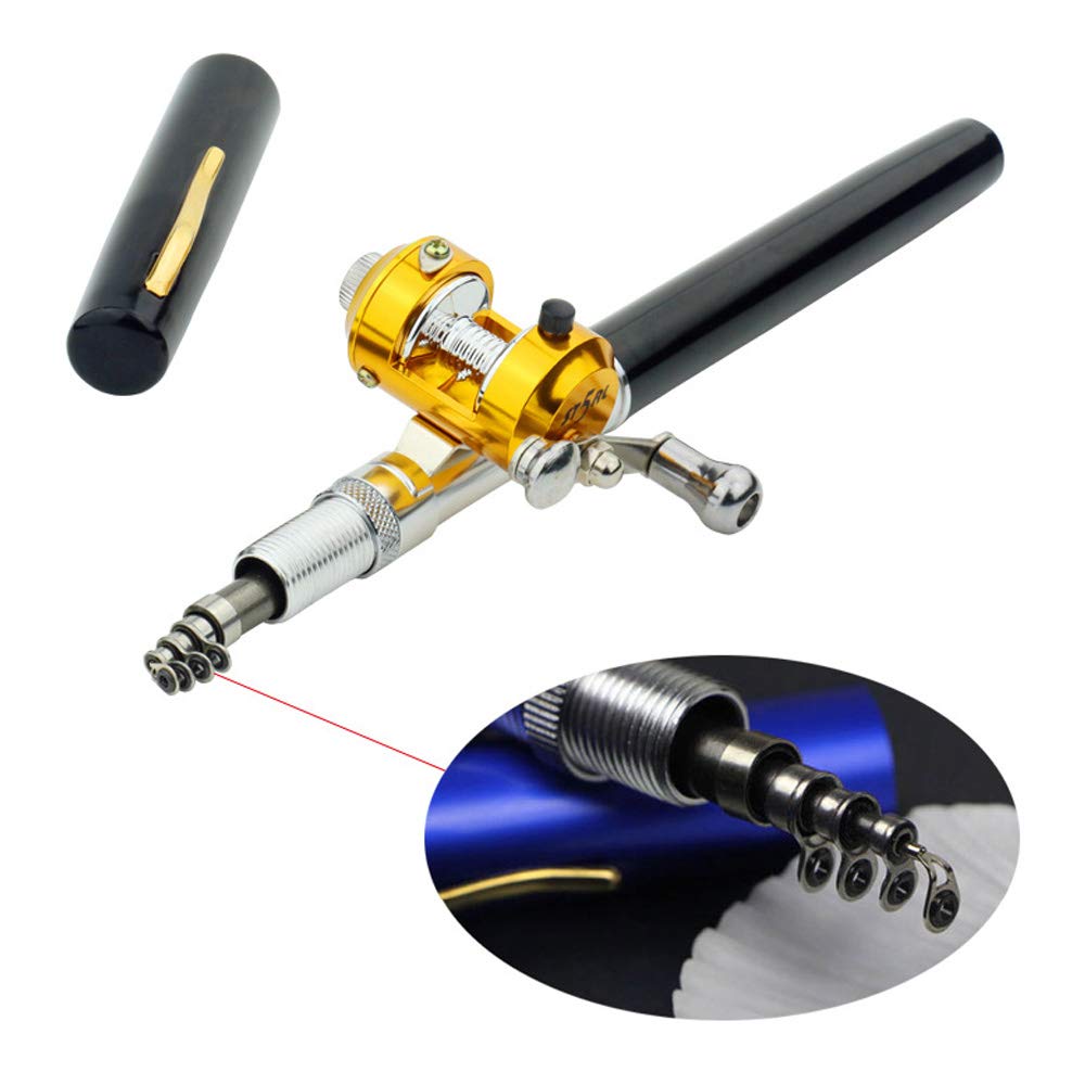Compact folded fishing rod fits in pocket or bag