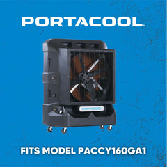 Portacool HydroTek media set for Cyclone 160 packaged in four pieces, designed for easy replacement and enhanced evaporation.