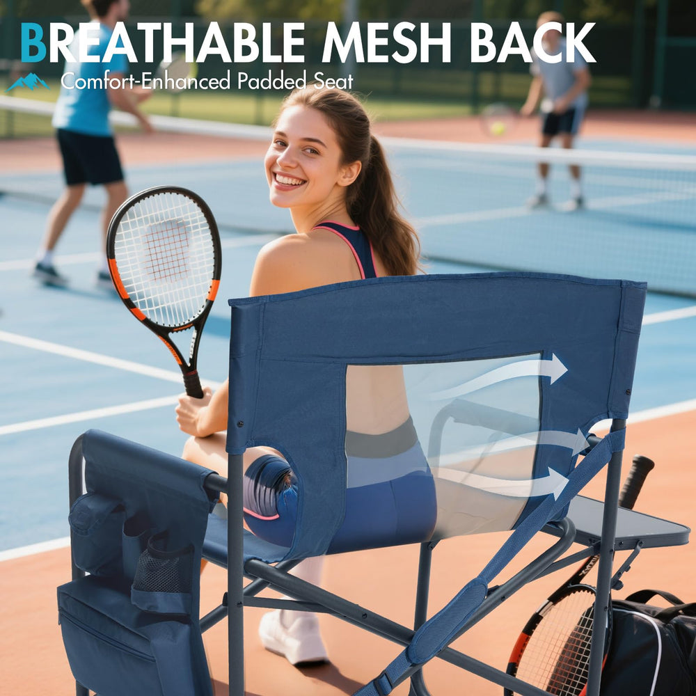 Portal 27 oversized director chair mesh backrest for breathable seating