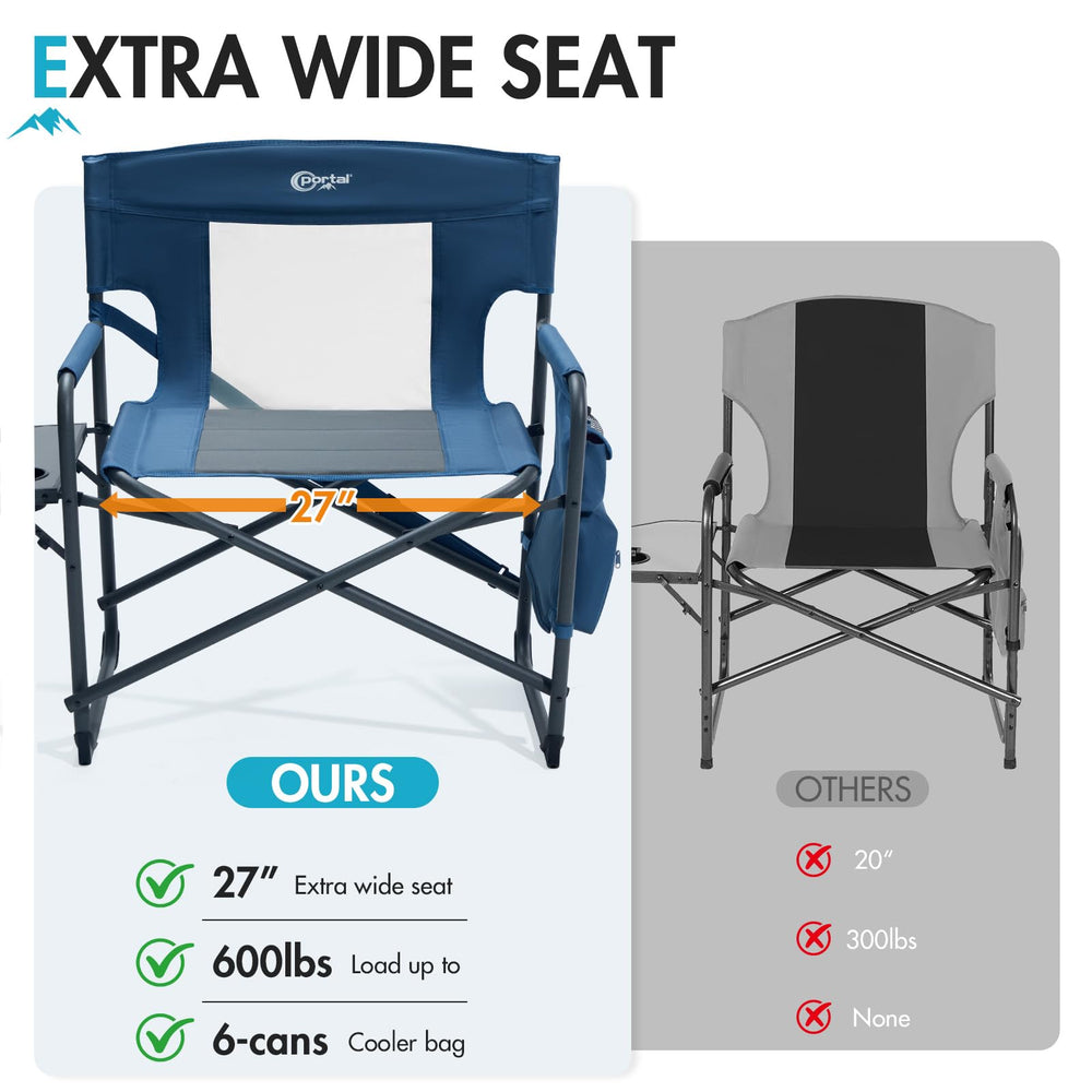 Portal 27 oversized director chair padded seat for all day comfort