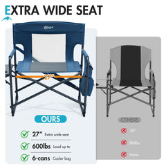 Portal 27 oversized director chair padded seat for all day comfort