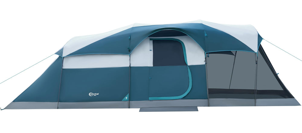 Portal 8-person tunnel tent open entrance for easy family camping access