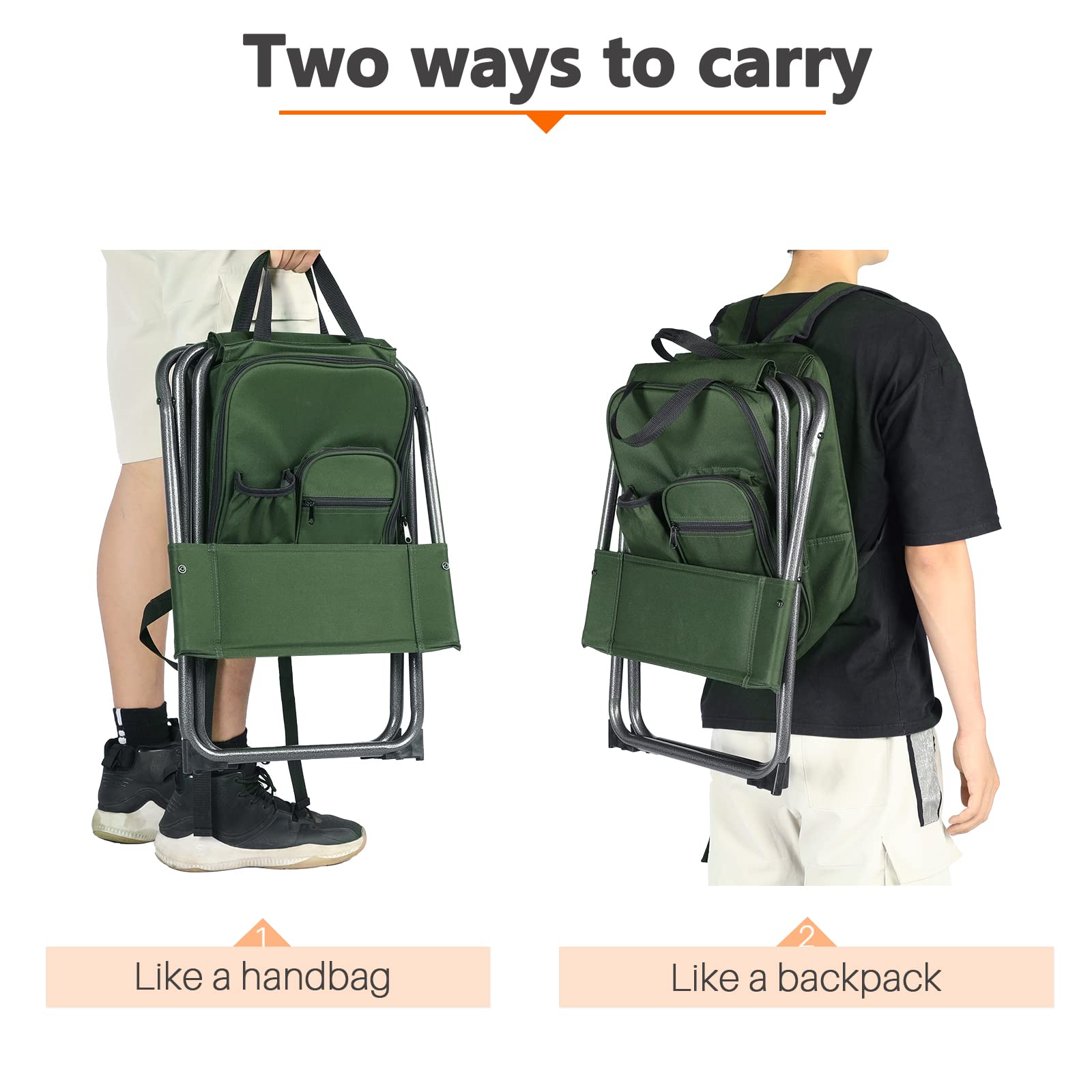 Portal Backpack Cooler Chair compact size demonstrates quick setup for small outdoor spaces.