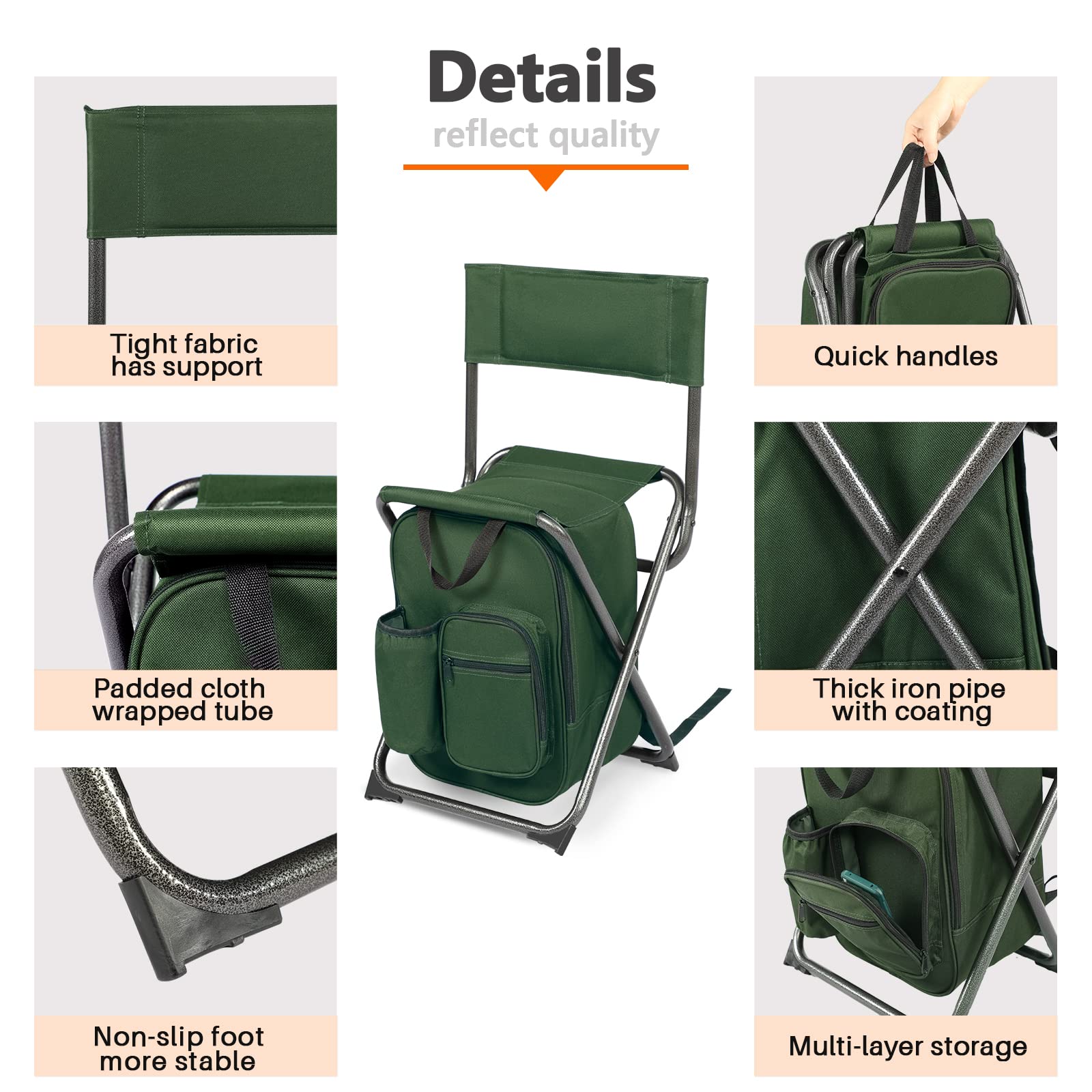 Portal Backpack Cooler Chair outdoors scene highlights reliable seating during outdoor events.