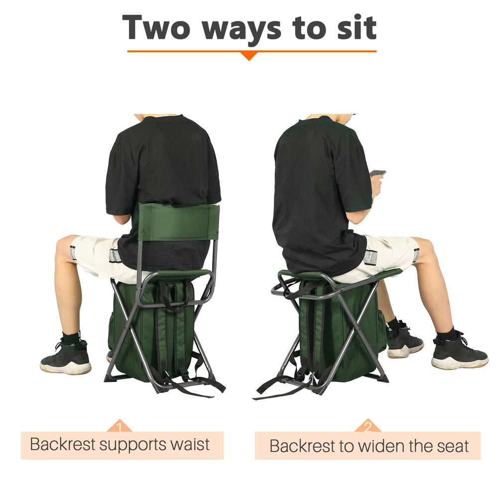 Portal Backpack Cooler Chair side cup holder highlights convenient beverage access.