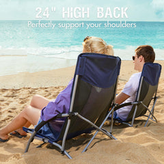 Portal Beach Chairs sponge-wrapped armrests for comfortable support.