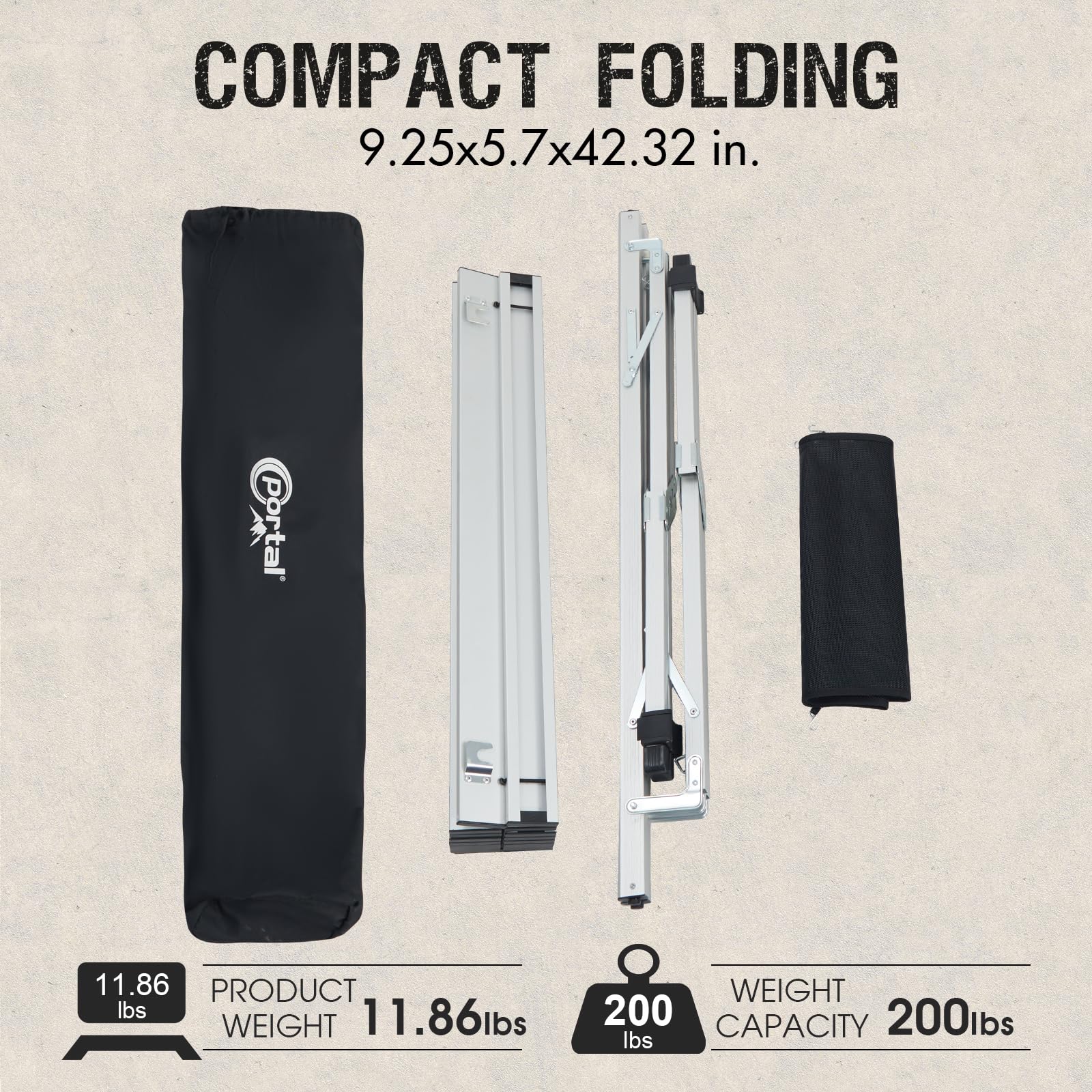Portal carry bag tailgating-ready designed for easy setup at tailgates and BBQs.