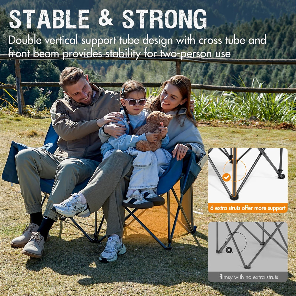 Portal loveseat side pockets store snacks and magazines for convenience.