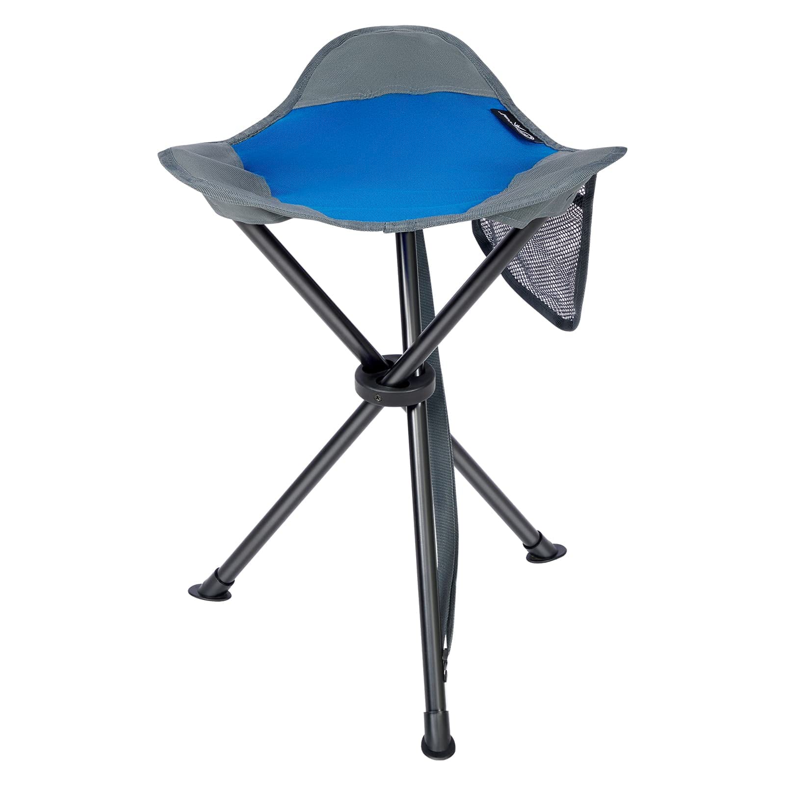 Portal folding camping stool with side pockets for quick access to essentials during hikes.