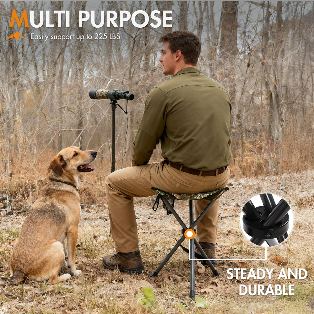 Portal folding stool height-friendly design supports comfortable seating.