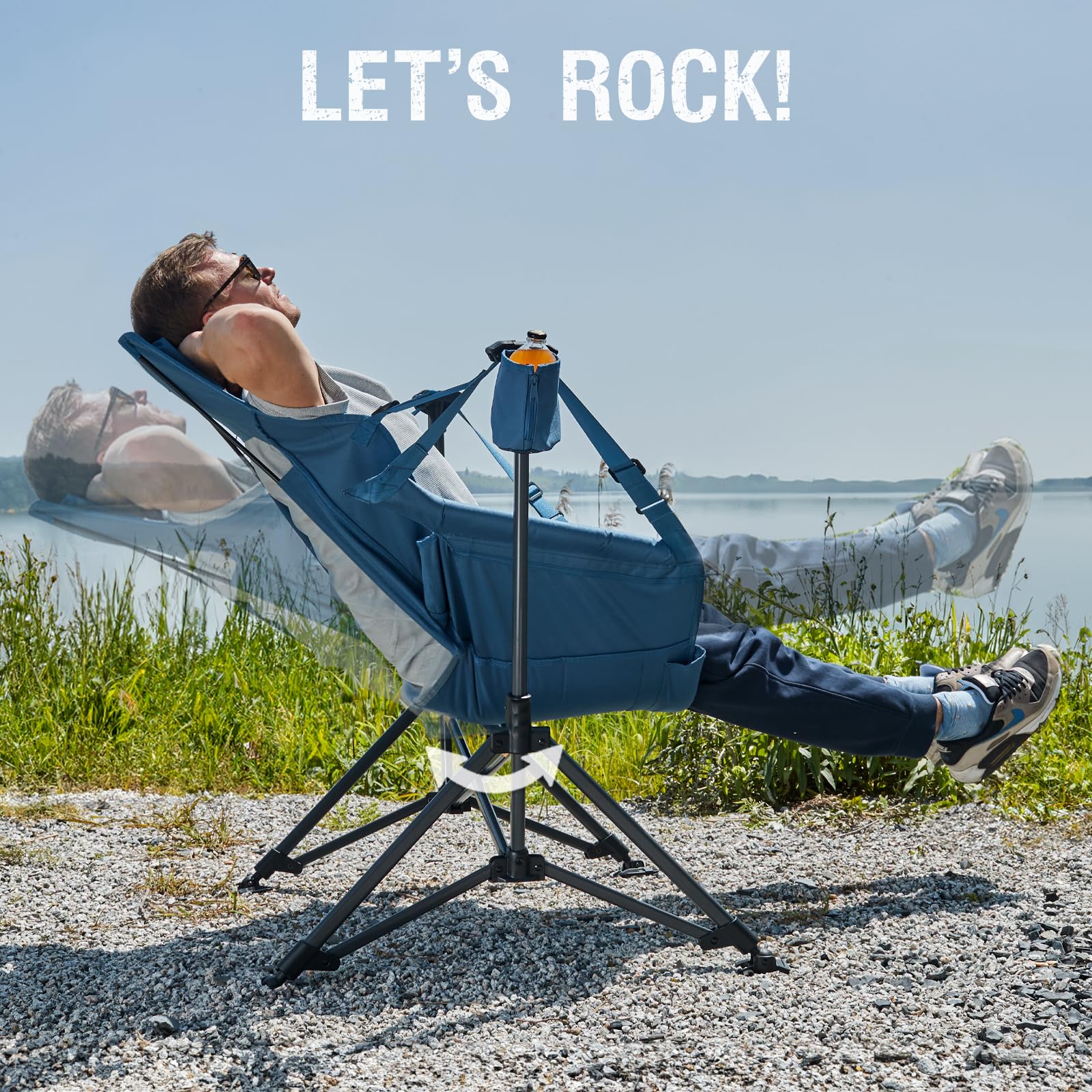 Portal Hammock Camping Chair quick fold-unfold action for on-the-go seating
