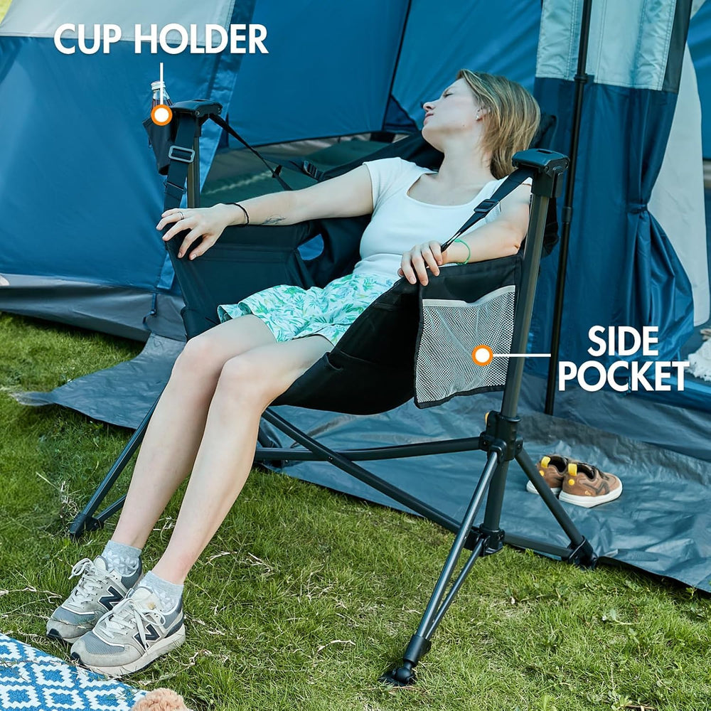 Portal Hammock Camping Chair two-pack in-use on lawn for relaxing seating