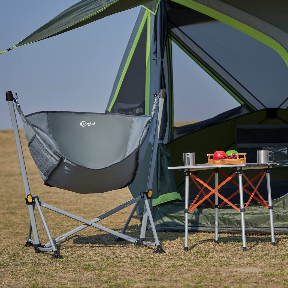 Portal hammock chair heavy-duty frame supports up to 350 lbs with confidence.