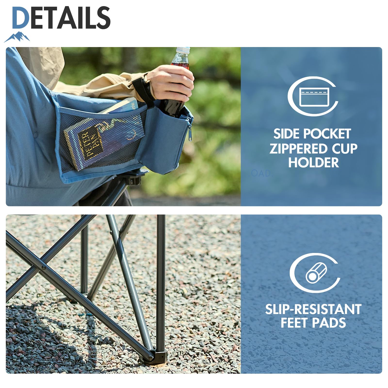 Portal Oversized Padded Chair back-support angle highlights ergonomic comfort.