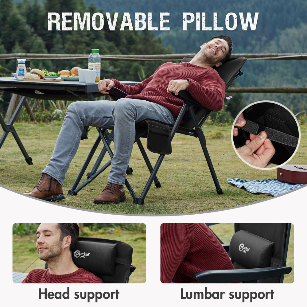 Portal Reclining Camping Chair portable with shoulder strap for quick trips