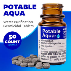 Potable Aqua emergency kit image showing water purification on the go.