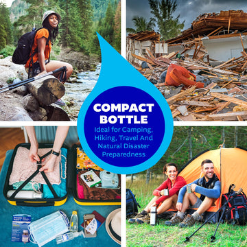 Potable Aqua packaging envelope shipping highlights compact design for easy travel.