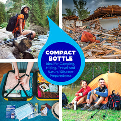 Potable Aqua packaging envelope shipping highlights compact design for easy travel.