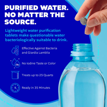 Potable Aqua PA Plus tablets neutralize aftertaste and color.