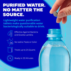 Potable Aqua PA Plus tablets neutralize aftertaste and color.