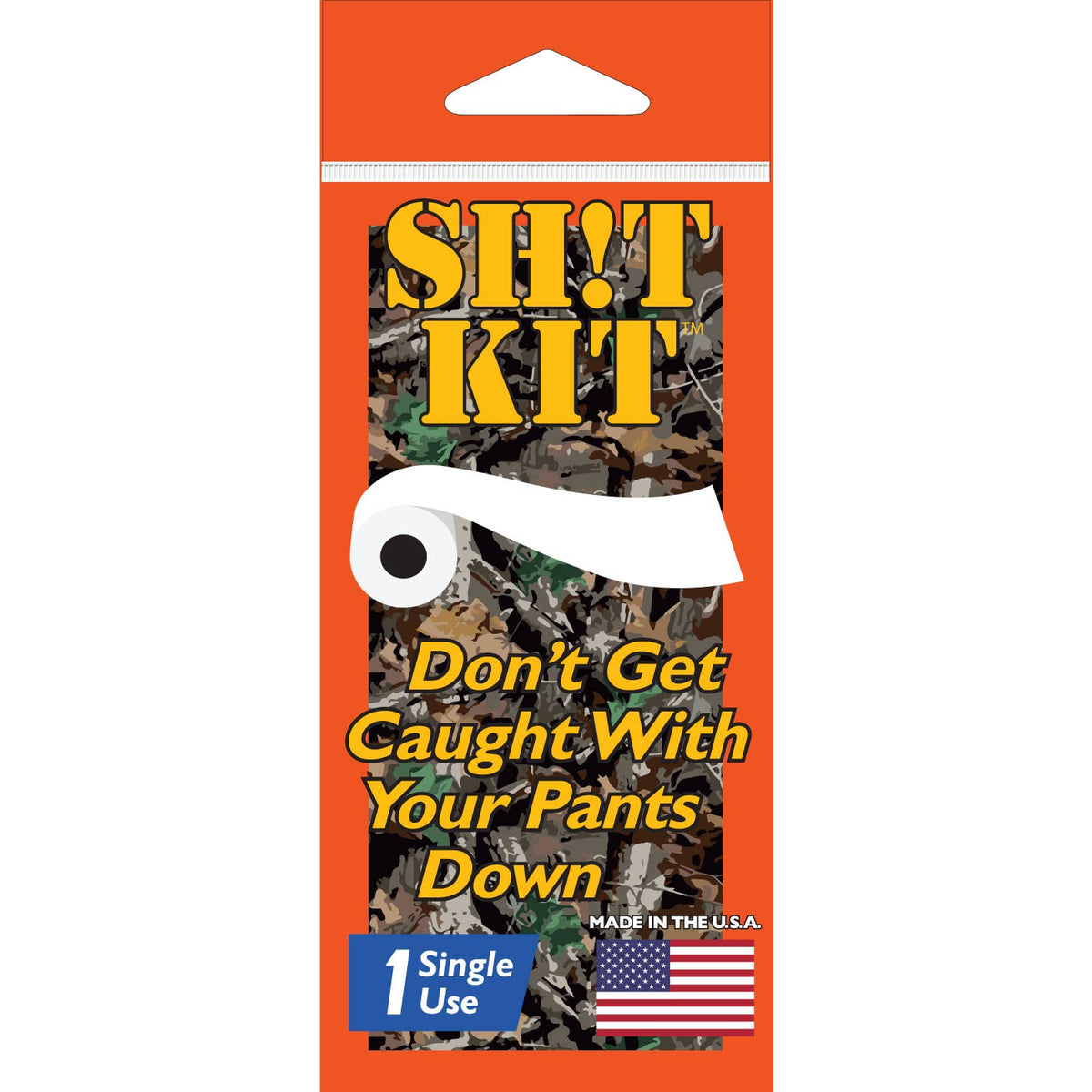 Potty Pack Shit Kit compact setup with 2-ply toilet paper, ideal for outdoor trips.