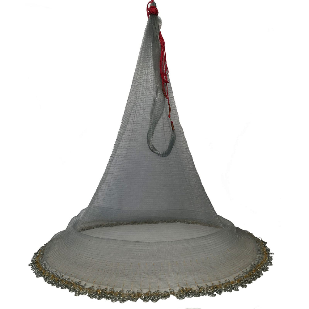 POUI COME DREAM 6ft radius cast net opened for quick bait hauls