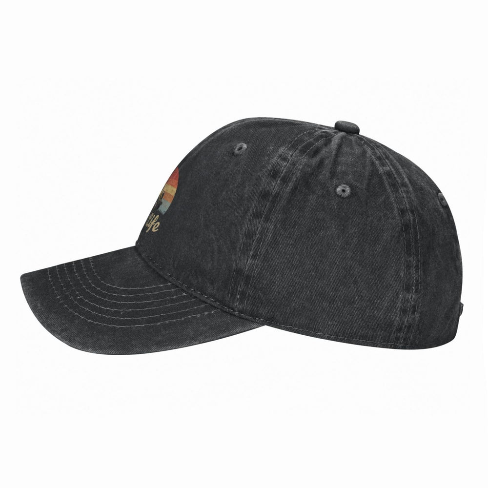 Povmekd Farm Life Hat back view with adjustable strap for comfortable fit.