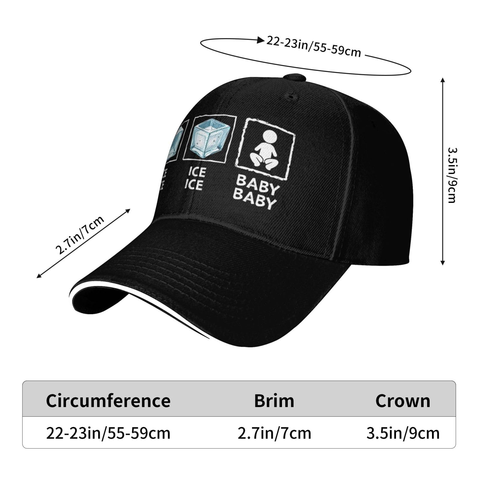 Povmekd Ice Ice Baby Hat textured denim detail adds rugged style and personality.