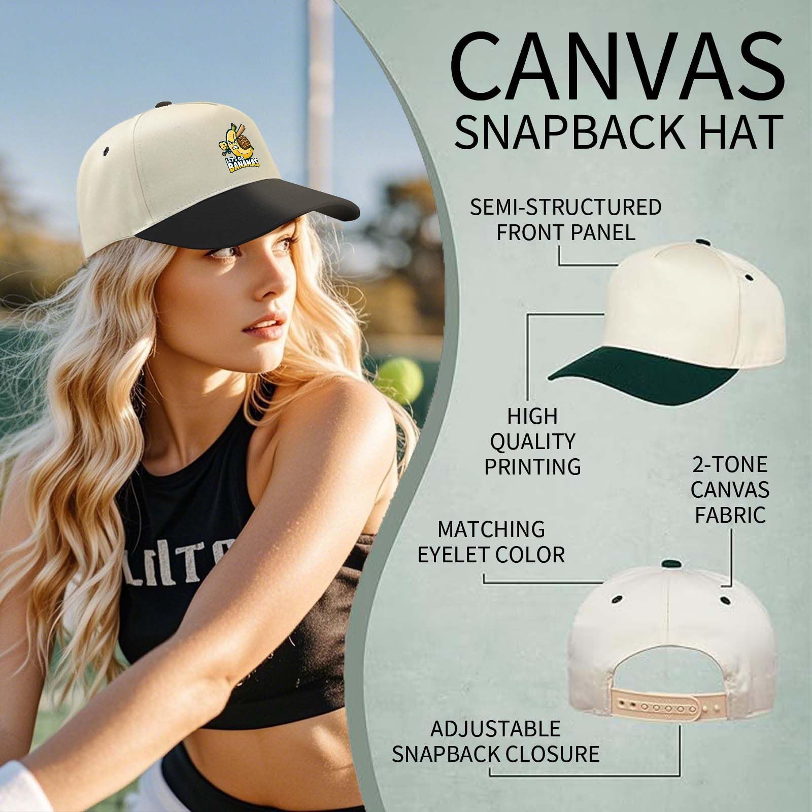 Povmekd Lets Go Bananas hat adjustable feature ensures comfortable wear all day