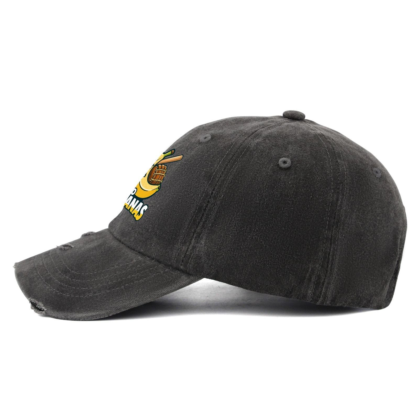 Povmekd Let's Go Bananas hat other side view highlighting versatile unisex style