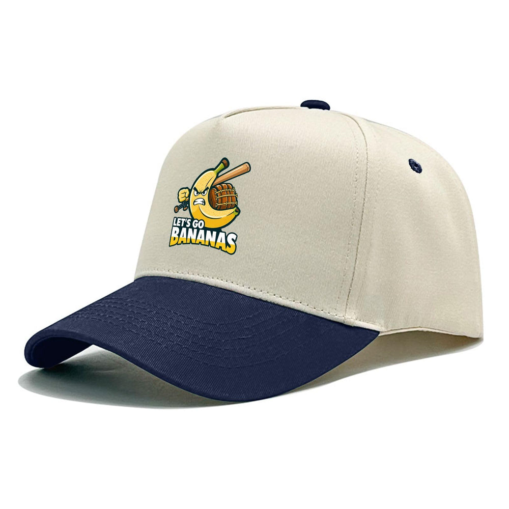 Povmekd Let's Go Bananas hat side view enhances casual outfits